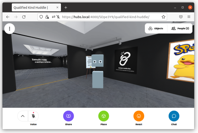 続 Mozilla Hubs Virtualbox でホストした自作シーンに入ってみた 技術ブログ 北海道札幌市 宮城県仙台市のvr ゲーム システム開発 インフィニットループ